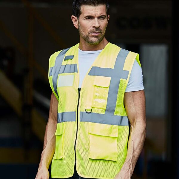 Yoko Hi-Vis Top Cool Open Mesh Executive Waistcoat Thumbnail