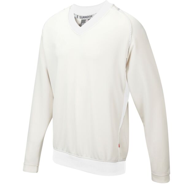 JUNIOR DUAL LONG SLEEVE SWEATER WHITE Thumbnail
