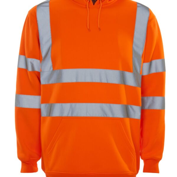 36481-7 - Hi Vis Orange Hooded Sweatshirt Thumbnail